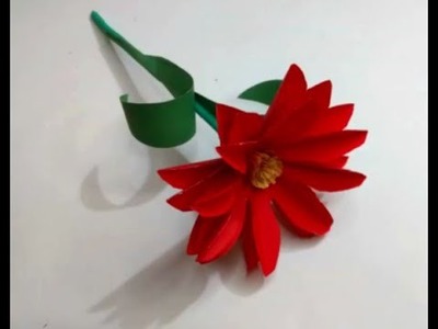 Easy paper flowers.paper flowers tutorial.easy paper flowers craft.how to make paper flowers easy