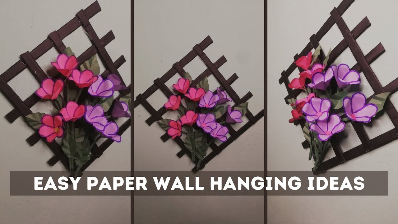 Easy Paper Wall Hanging Ideas | DIY Room Flower Decorating Projects