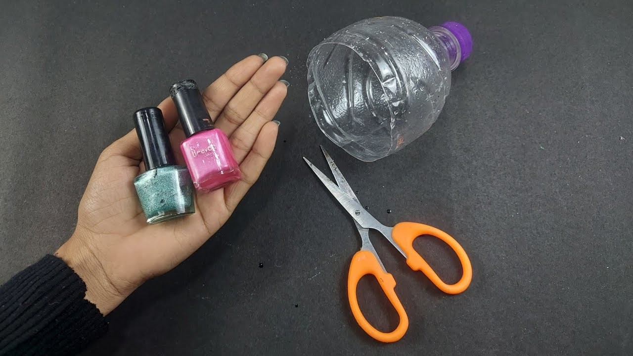 Empty Nailpolish and plastic bottle craft ideas | Home decoration ideas | Best out of waste