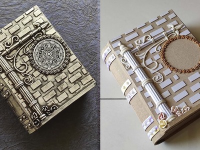 How to make an amazing BOOK BOX. DIY cardboard || Cardboard art do it yourself || Jewellery box DIY