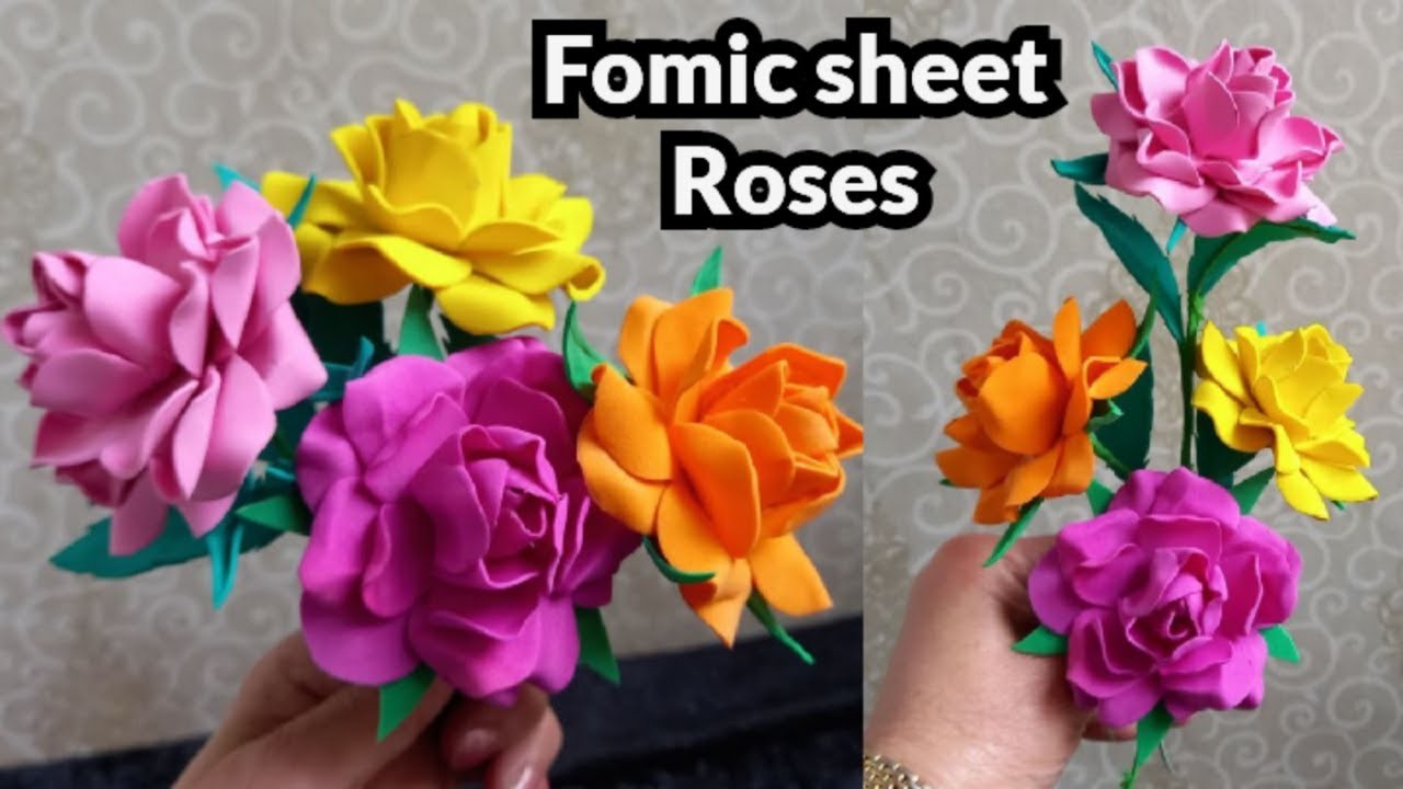 How to make Flowers with Fomic sheet. Handmade flowers. #flowermaking #diy