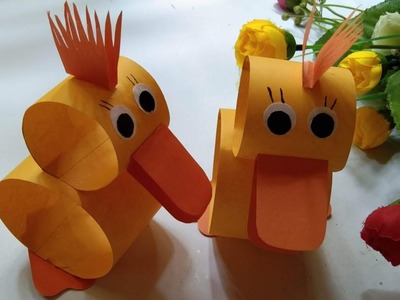 How To Make Moving Pepper Duck Toy For Kids||Craft ideas ||DIY Easy Pepper craft. 