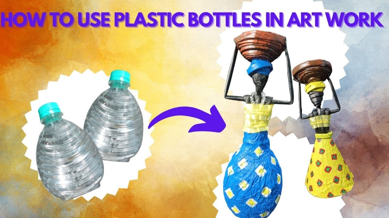 How to use plastic bottles in art work. DIY project. #diy#craft