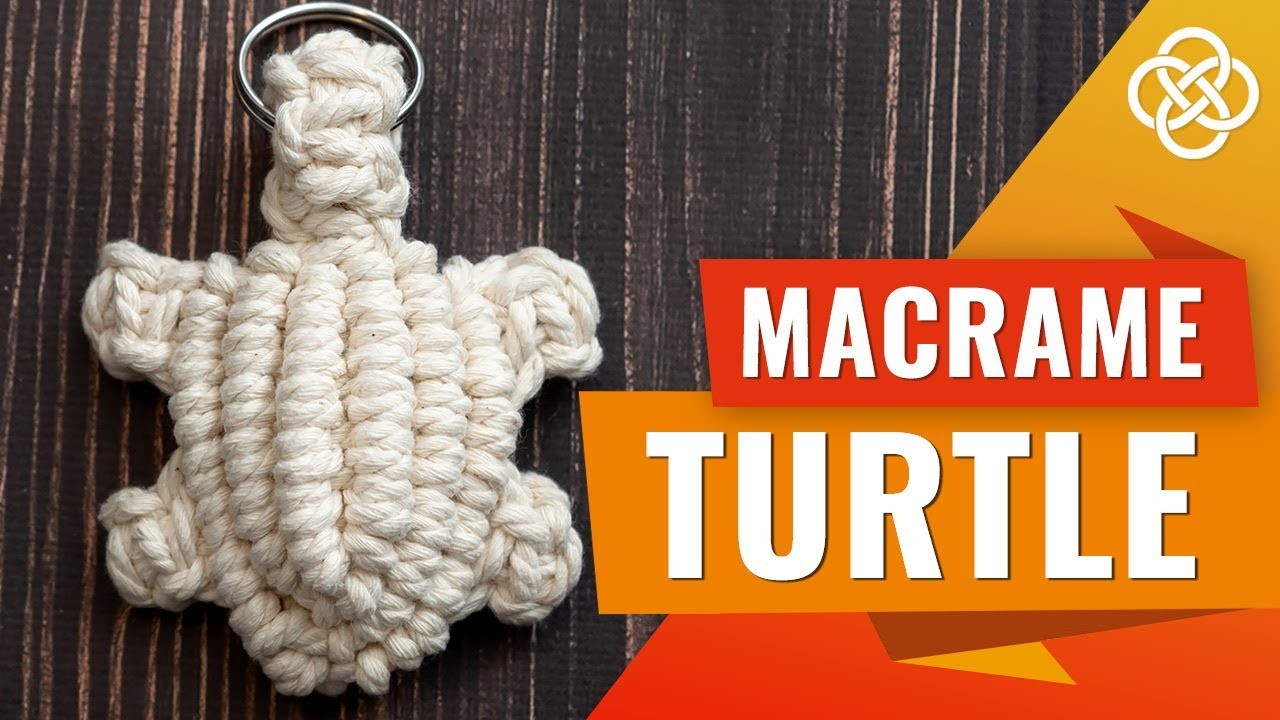 Macrame Turtle Tutorial | DIY macrame | Macrame Turtle Keychain