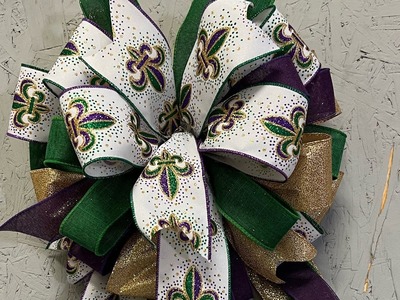 Mardi Gras Bows |How to make an Easy Bow| Hard Working Mom |E-Z Bow Maker