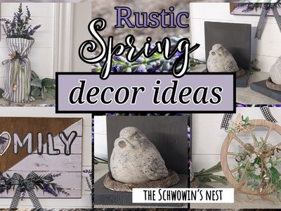 NEW RUSTIC FARMHOUSE SPRING DECOR IDEAS!!~Dollar Tree Bird Bookends~Wagon Wheel Spring DIY Craft Kit
