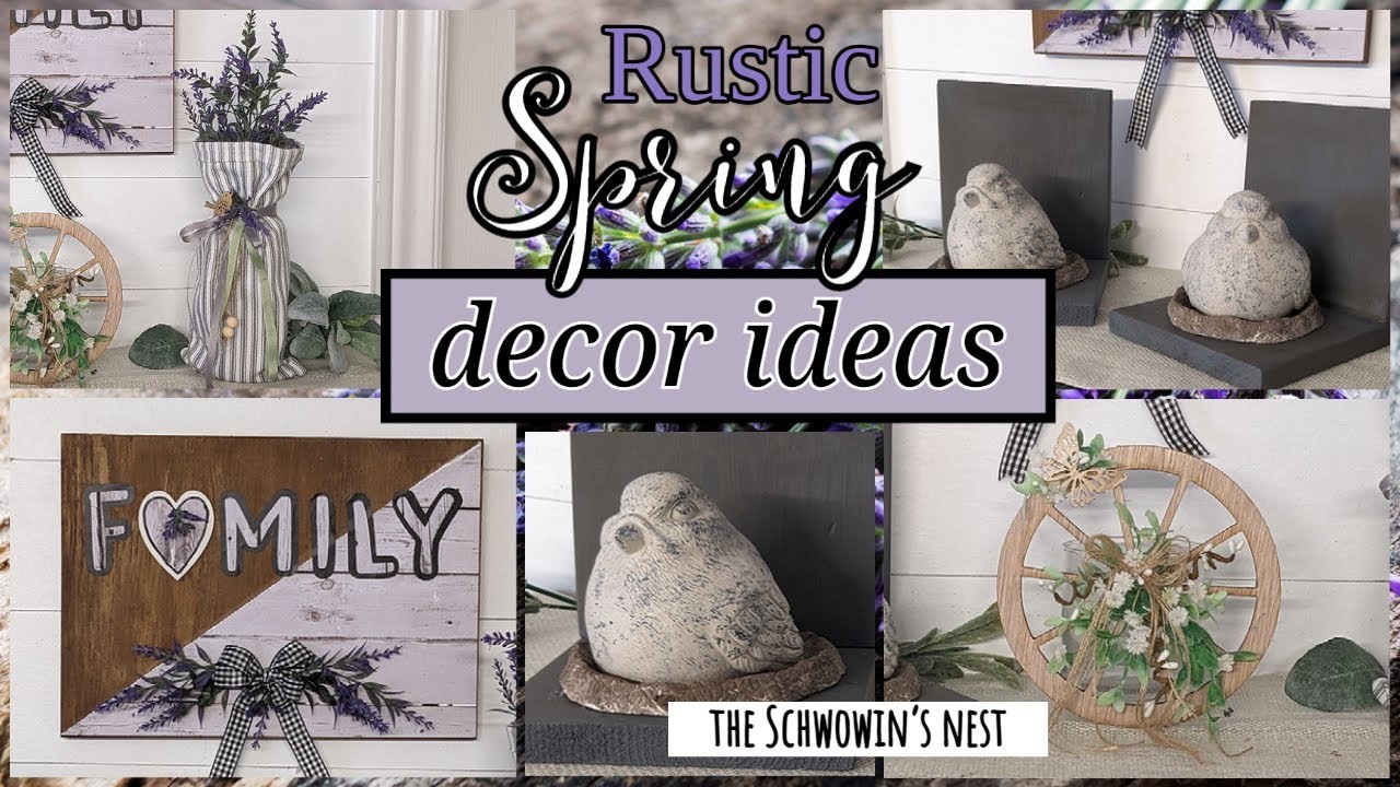 NEW RUSTIC FARMHOUSE SPRING DECOR IDEAS!!~Dollar Tree Bird Bookends~Wagon Wheel Spring DIY Craft Kit