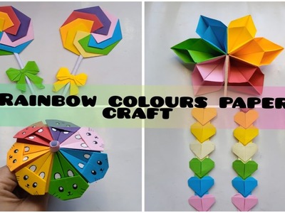 Rainbow Colours Paper Craft | DIY Paper | Handmade | Fun Maker | Home Decoration | Amazing Video