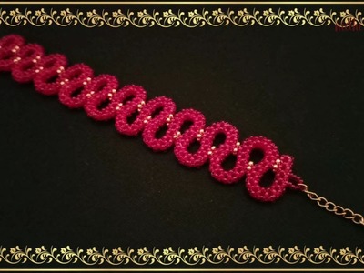 Red River, Bracelet with Seed beads only.Jewelry making at home.Pulsera Tutorial diy