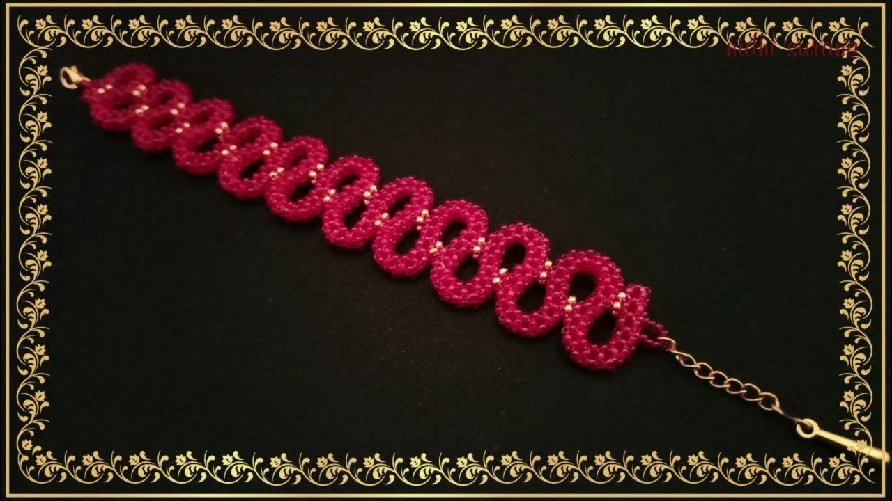 Red River, Bracelet with Seed beads only.Jewelry making at home.Pulsera Tutorial diy