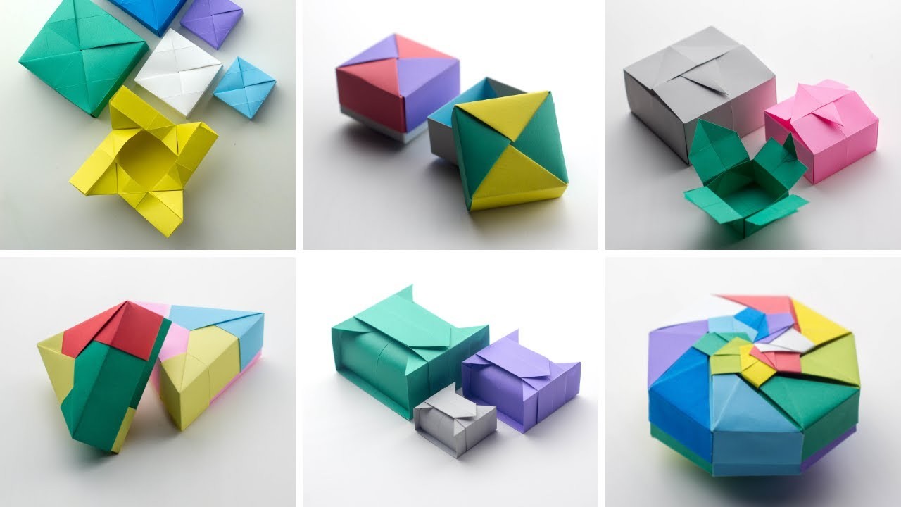 Top 6 Beautiful Paper Gift Boxes | Paper Craft | DIY