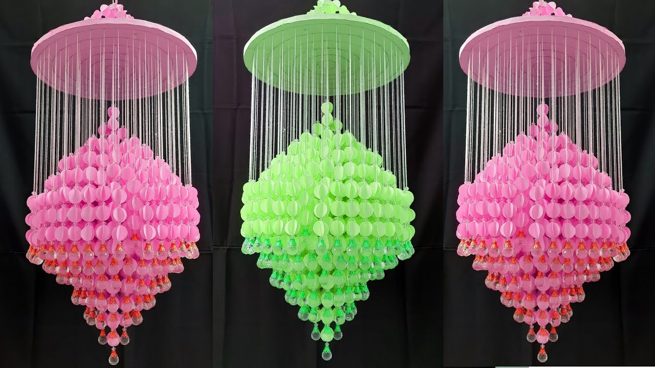 Unique. .  Paper Wall Hanging Craft Ideas at Home | DIY Jhumar Making | DIY Room Decor
