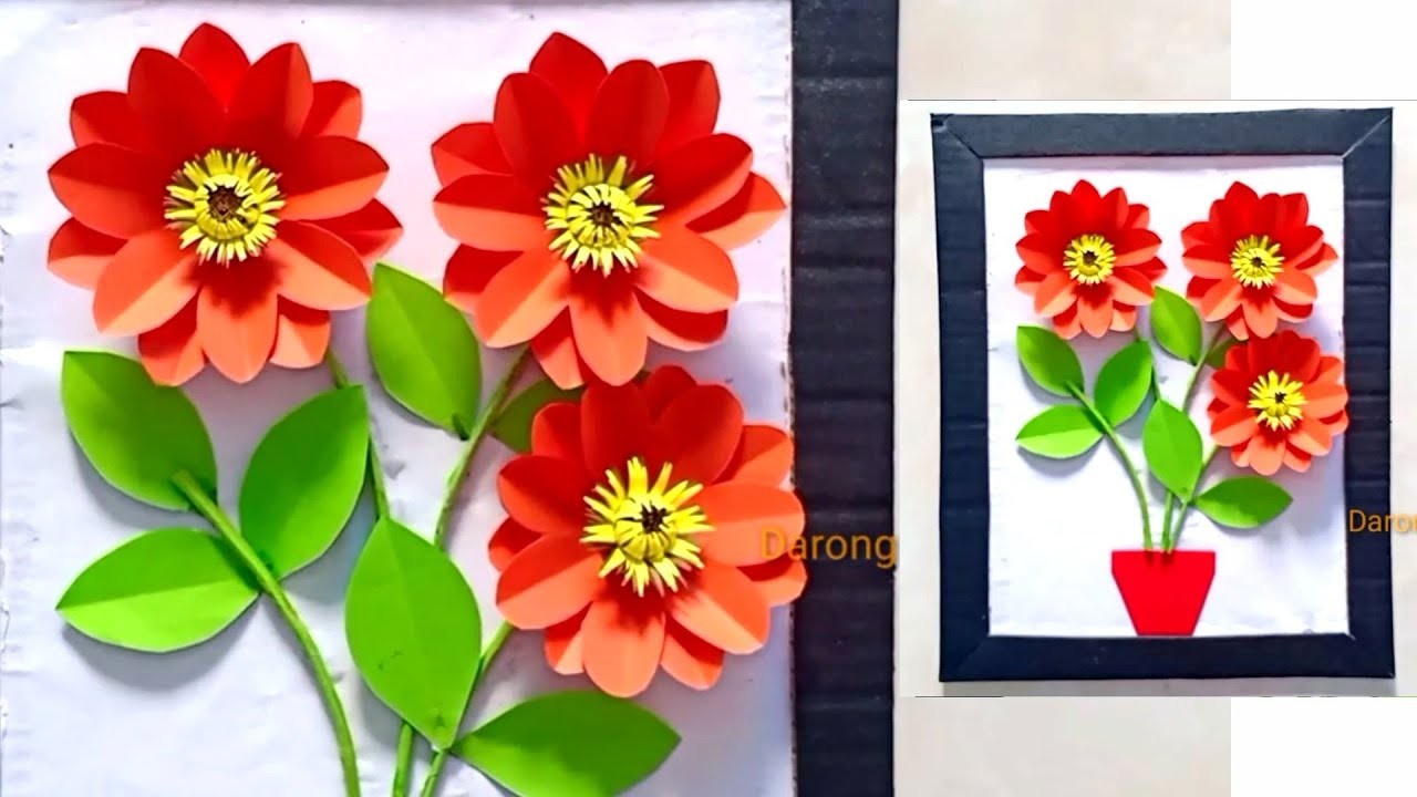 Unique Wall Hanging Craft. Paper Craft For Home Decoration. Paper Flower Wall Hanging. DIY