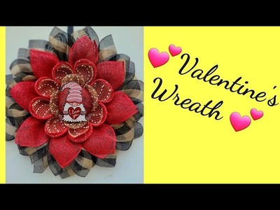 Valentines Day Farmhouse Wreath Mesh Tutorial DIY Crafts Winter decor Crafting With Ollie Gift Idea