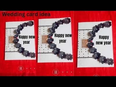 Wedding card. happy new year.craft idea homemade making. simple beautiful card