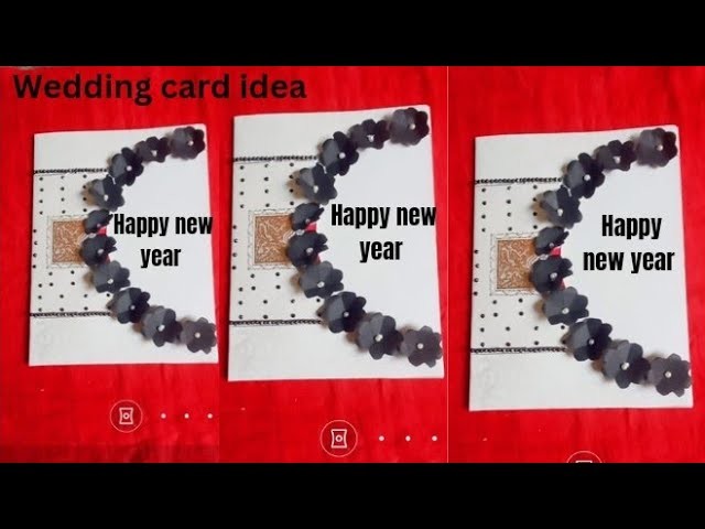 Wedding card. happy new year.craft idea homemade making. simple beautiful card