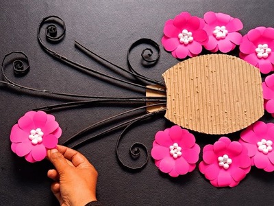 Wow! 2 Beautiful Paper Flower Wallmate craft For Home Decor |  Paper Wall Hanging | Wall Decor | DIY