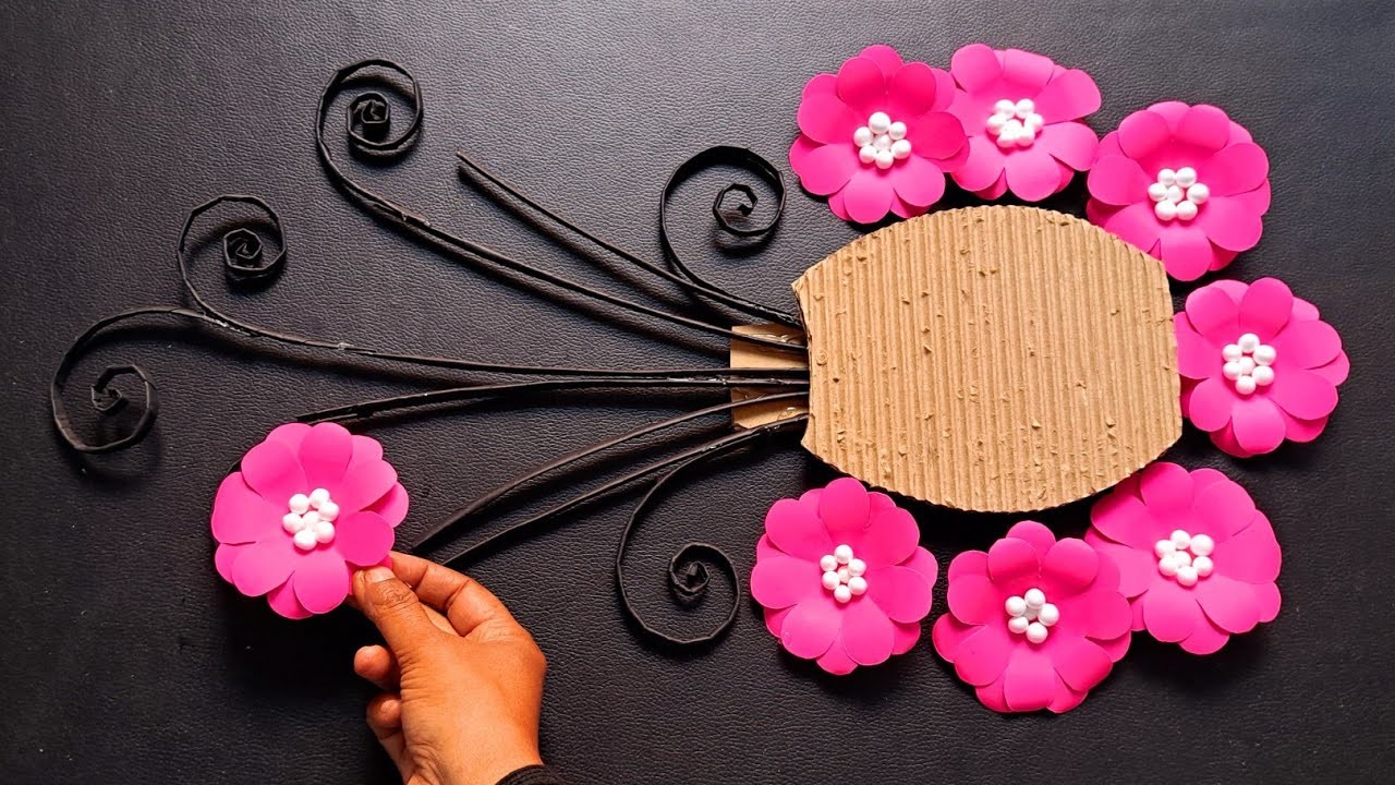 Wow! 2 Beautiful Paper Flower Wallmate craft For Home Decor |  Paper Wall Hanging | Wall Decor | DIY