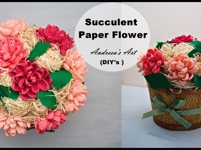 WoW???????? Brilliant idea! Succulent Paper Flowers. Gifts for March 8