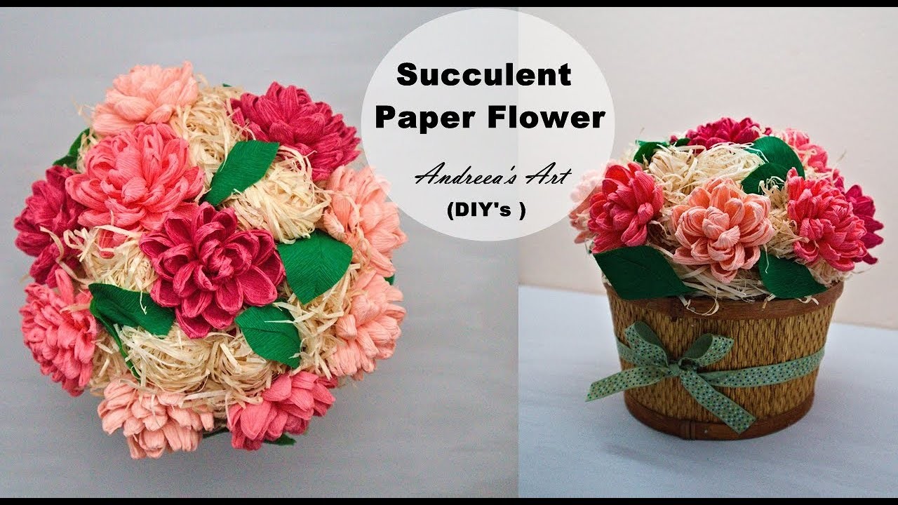 WoW???????? Brilliant idea! Succulent Paper Flowers. Gifts for March 8