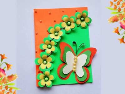 26 January card making idea | Republic day card tutorial | easy Tricolor craft | Butterfly craft