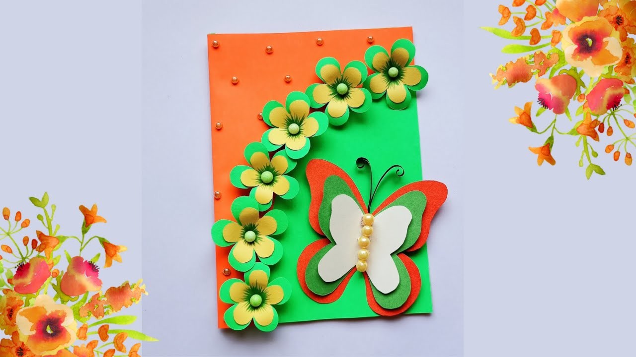 26 January card making idea | Republic day card tutorial | easy Tricolor craft | Butterfly craft