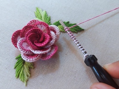 3D Rose flower design with easy trick|latest flower design ideas