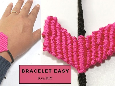 Cara Membuat Gelang dari Benang | How to Make Bracelet with Thread | Macrame Bracelet Tutorial