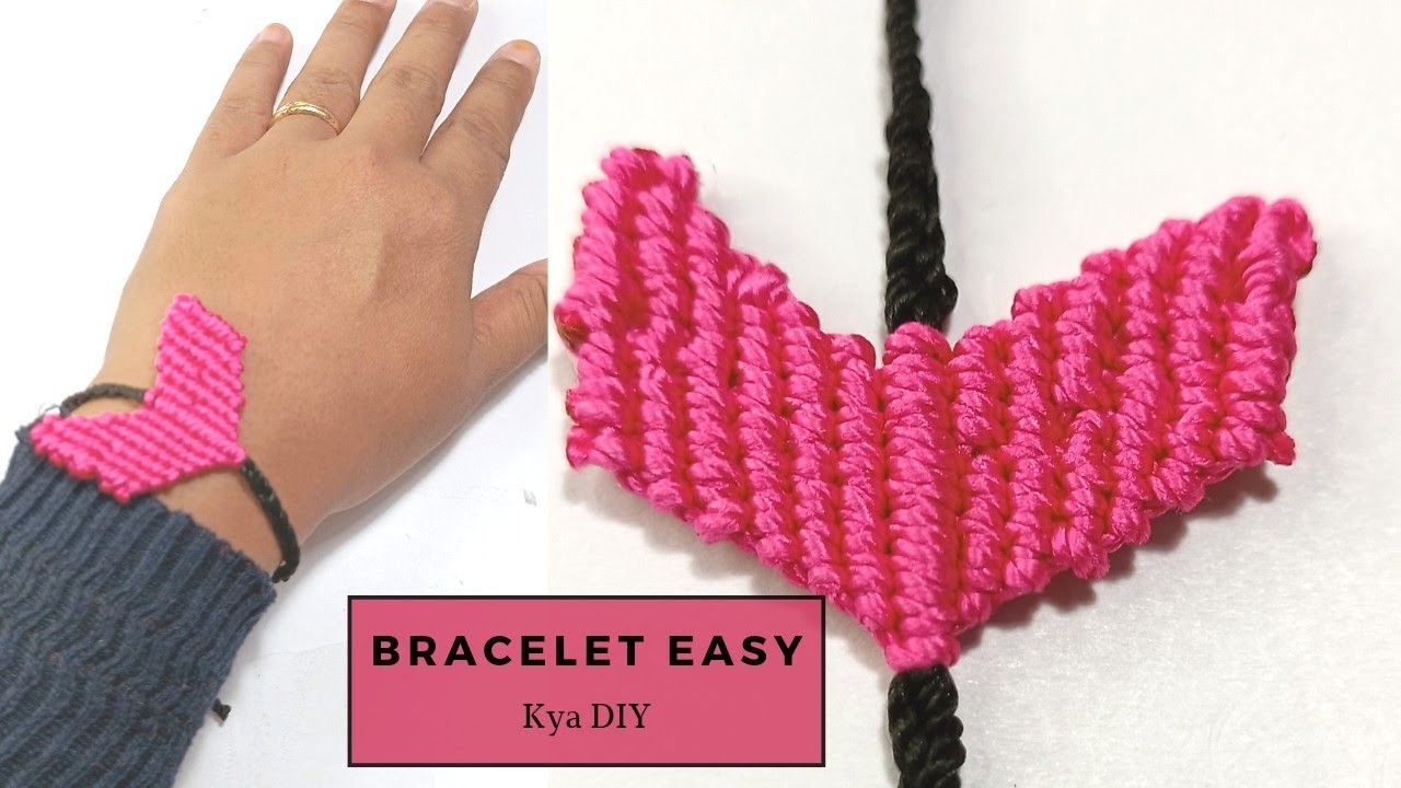 Cara Membuat Gelang dari Benang | How to Make Bracelet with Thread | Macrame Bracelet Tutorial