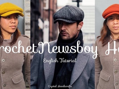 Crochet Newsboy Hat English Tutorial | Newsboy Cap | Crochet for men