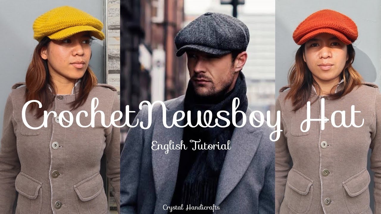Crochet Newsboy Hat English Tutorial | Newsboy Cap | Crochet for men