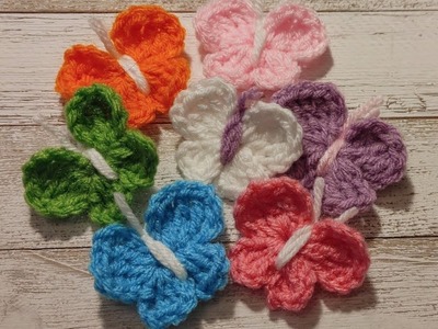 Crochet Springtime Butterfly.Craft.Easy Crochet.@CherishedMemoriesCrochet
