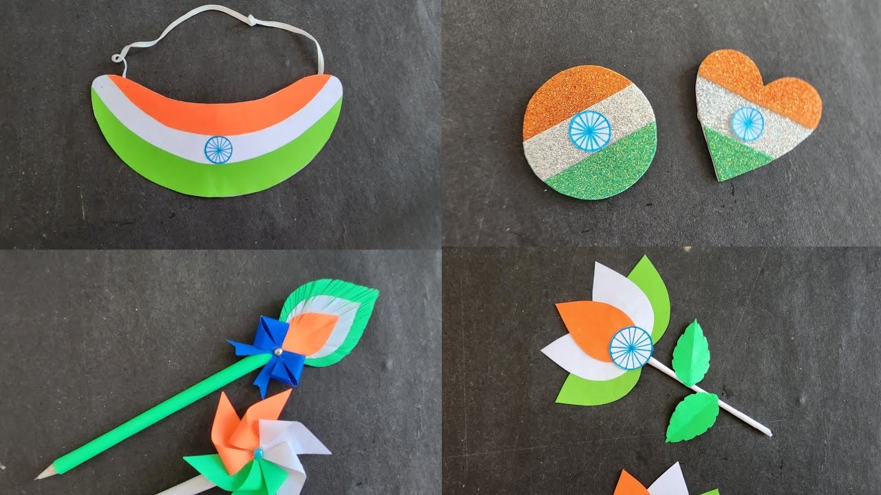 DIY 4 Republic Day Craft with Paper | 26th January Tricolor Crafts | Republic Day School Activities