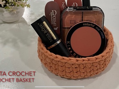 DIY an easy basket makeup crochet