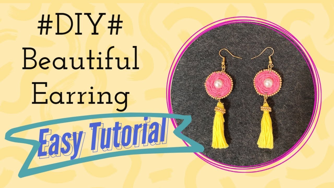 DIY Beautiful Jute Thread Earrings #Easy Tutorial # How to make Earring #Jewelry Making Idea