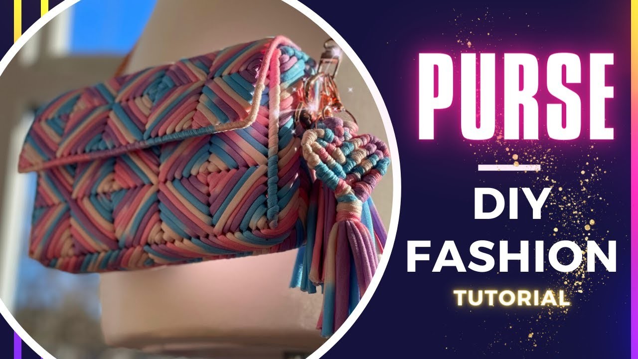 DIY Fashion - Purse on Plastic Canvas Tutorial - How to Make a Cute Handbag at Home!