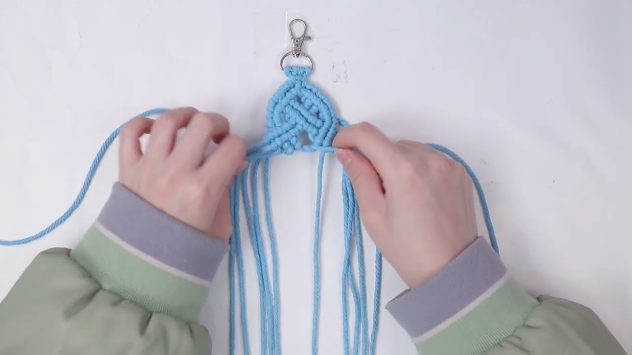 DIY Macrame Keychain Tutorial【Step by Step】