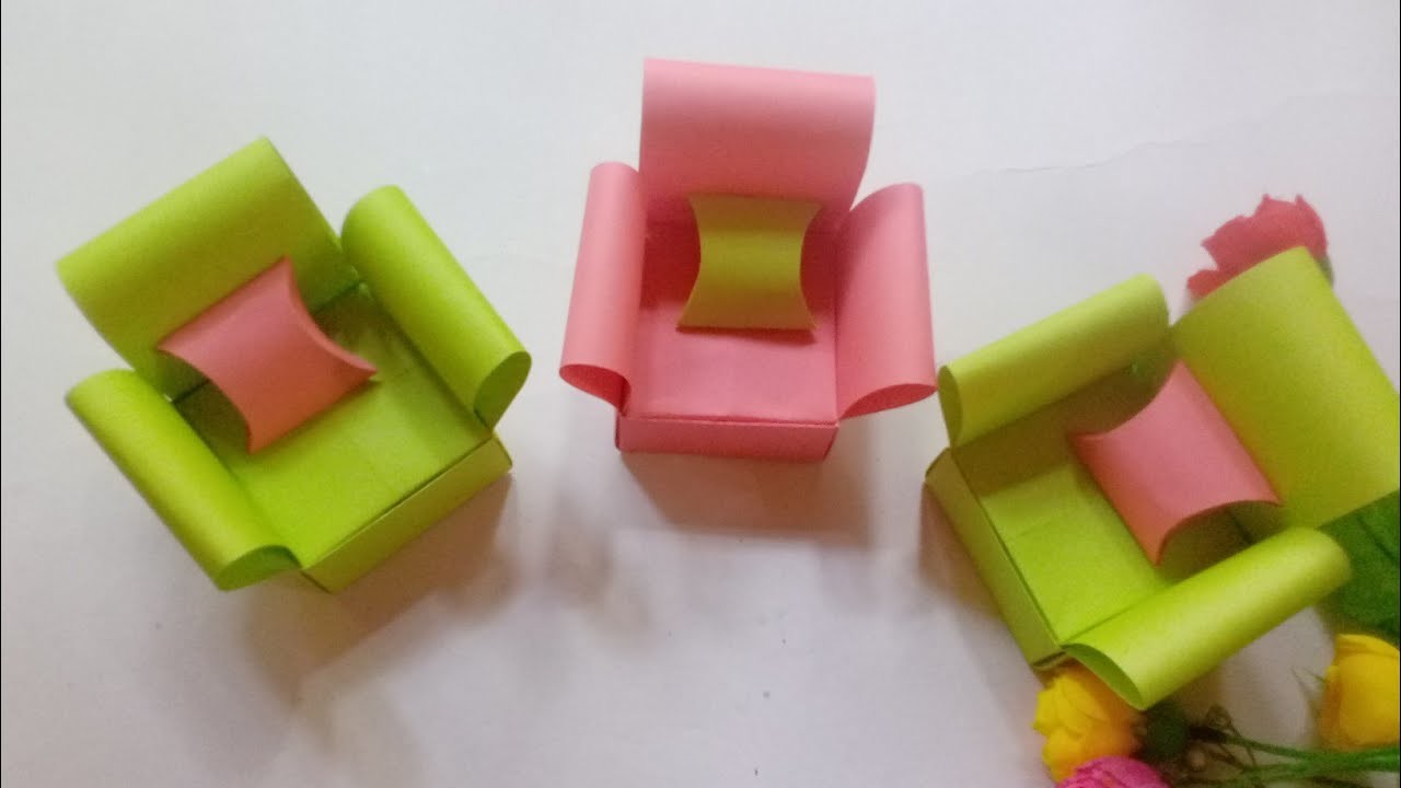 DIy Miniature Sofa Tutorial ||How to make Peper Miniature Sofa|| Craft Ideas|| Peper Craft