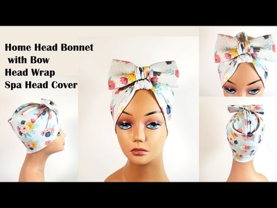 DIY: Tutorial How to Sew an Easy Beanie. Bonnet Cap. Home Hair Wrap.