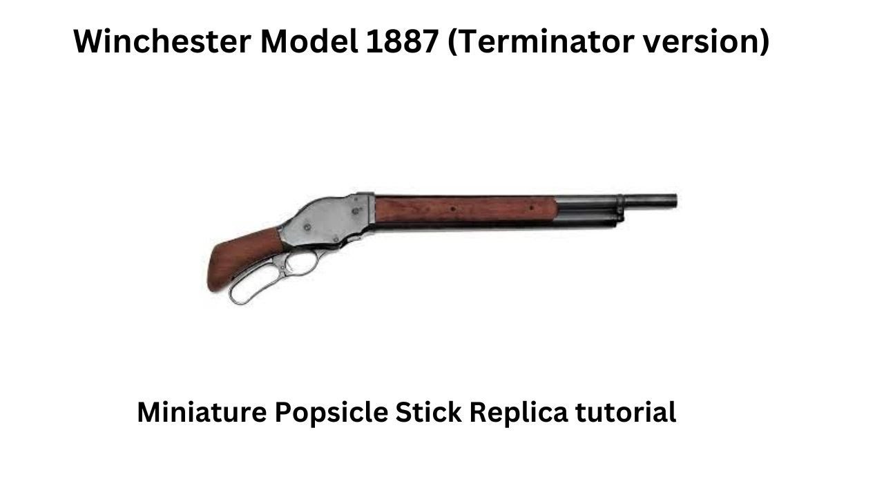 DIY Winchester M1887 (sawed off) Miniature Popsicle Stick Toy Gun Tutorial