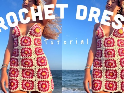 Easy crochet dress tutorial????| Beginner friendly|DIY|step by step #trending #tutorial
