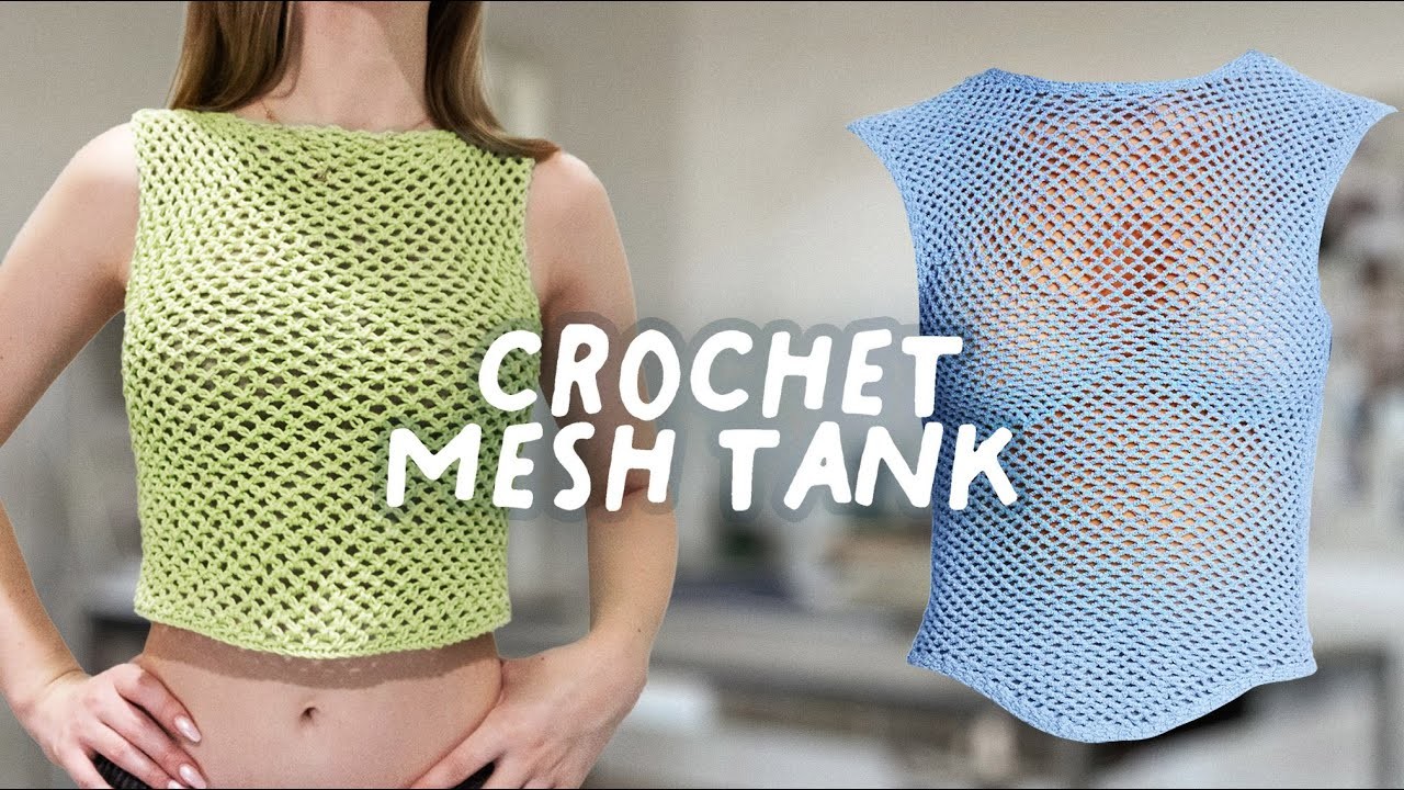Easy crochet mesh tank top tutorial | beginner-friendly!