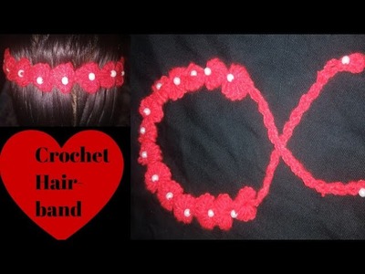 Easy Crochet Valentine's Headband Tutorial. Crochet Hairband DIY