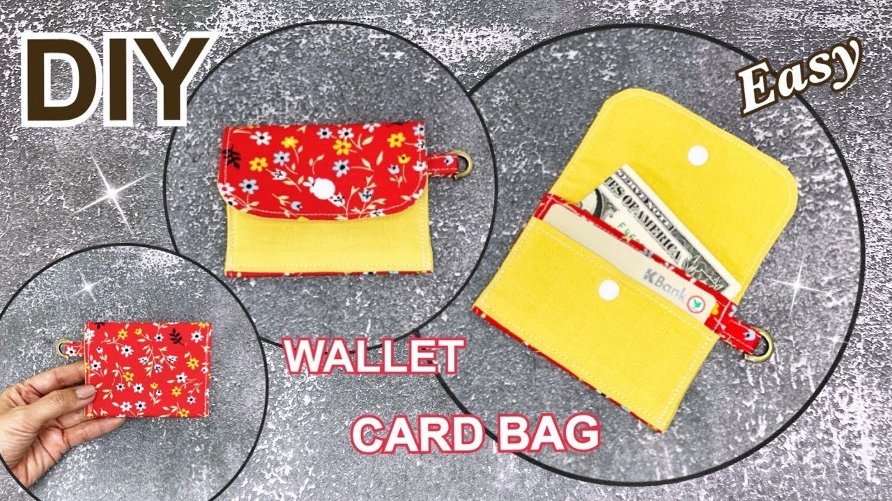 Easy Diy Mini Wallet Card Bag Sewing Tutorial | How to Make Mini Pouch Easy Pattern Sewing Project
