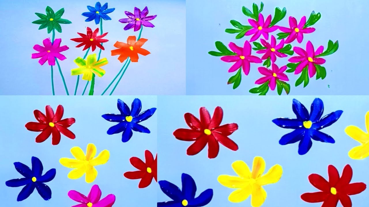 Easy Flower Painting Tutorial || Beginner Flower Painting