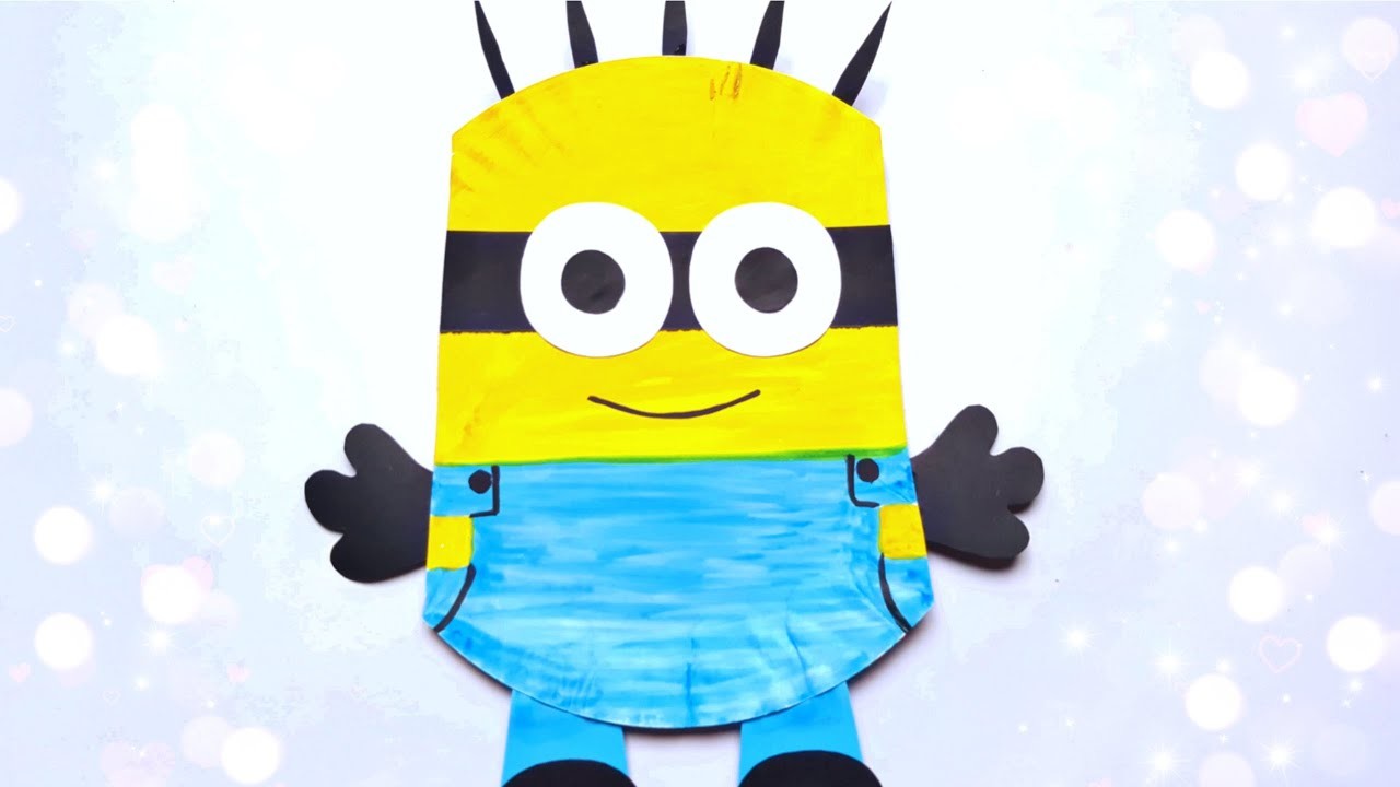 Easy Minion Paper Craft for Kids - Step by Step Tutorial