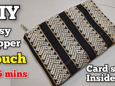 Easy Pouch making at home | Ladies Purse Cutting and Stitching. Phone pouch.handbag.how to make bag