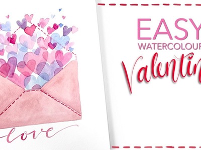 Easy Watercolour Valentine!
