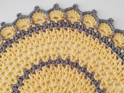????????FANTASTIK & Super Easy Crochet Placemat Pattern For Beginners - How to Crochet a Raund Placemat