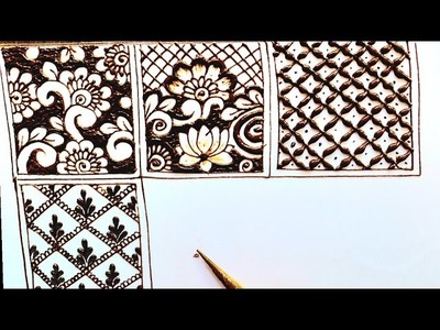How to draw different Henna grids. Bridal Henna Grids. Henna tutorial #hennaart #hennagrids